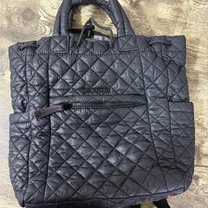 MZ Wallace Black Nylon Backpack Tote - Convertible, Lightweight